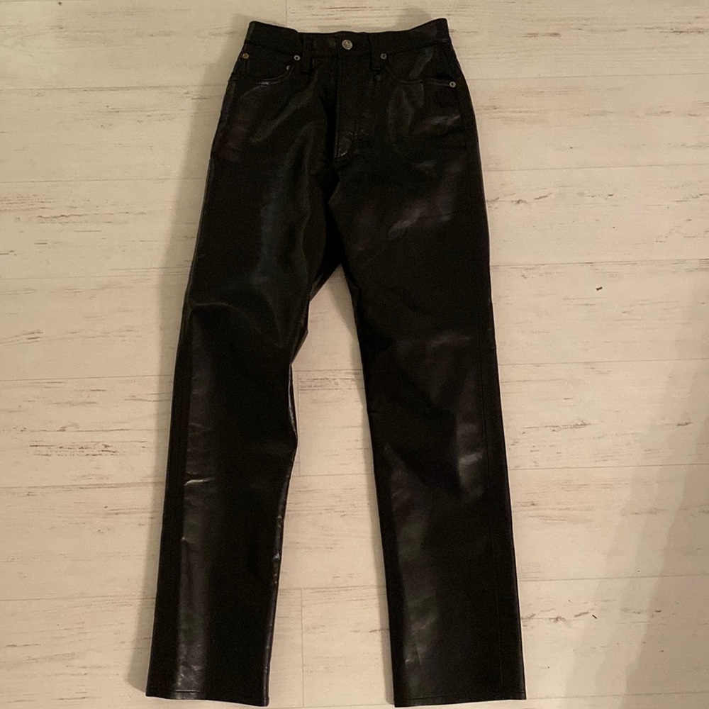 AGOLDE Recycled Leather Fitted 90's pants